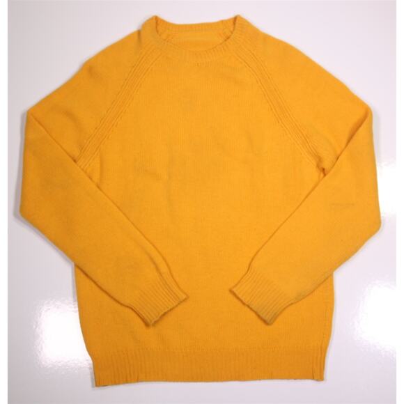 Hermes Men's 100% Cashmere Golden Yellow Thick Knit Crewneck Sweater XXL - Picture 1 of 5